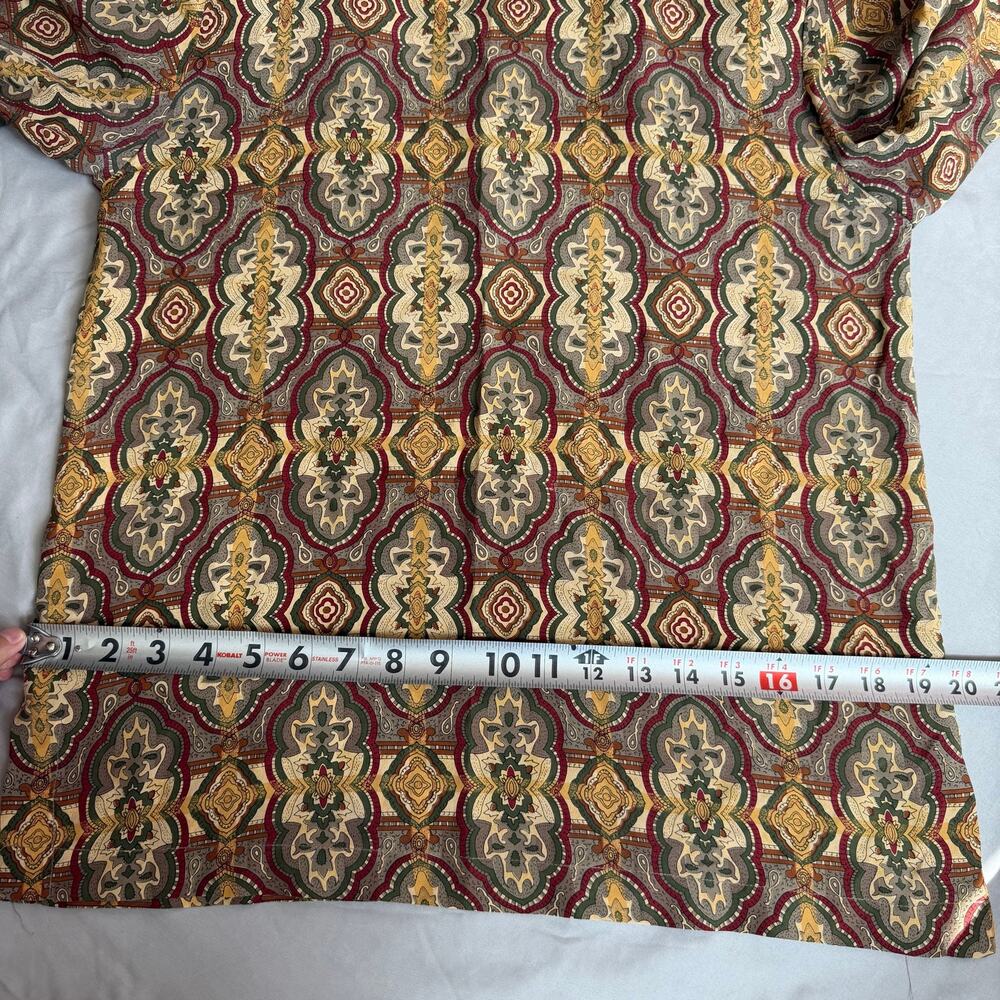 Vintage Pacific Silk Studio 100% Silk Paisley Tunic Top Women's Small - Picture 10 of 12